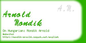 arnold mondik business card